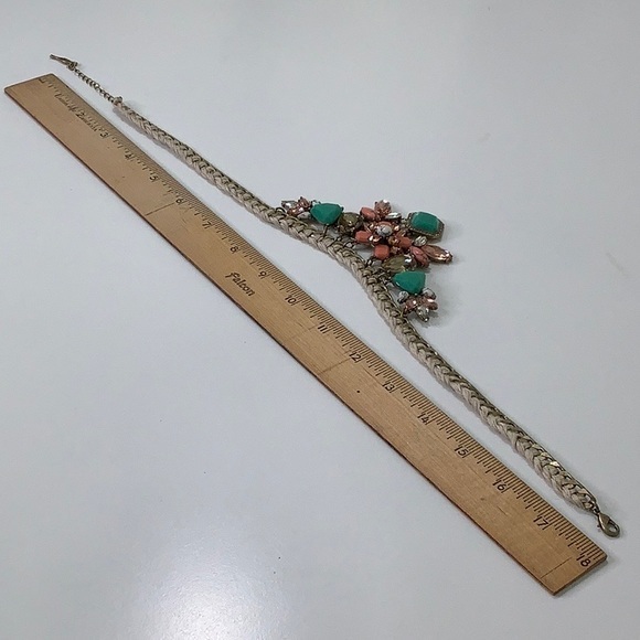Chloe + Isabel multi color stones and crystals rope trim necklace SZ 16-18 EUC - Picture 13 of 13